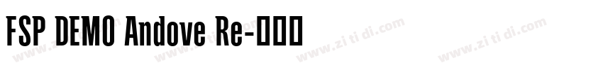 FSP DEMO Andove Re字体转换 FSP DEMO Andove Re字体转换